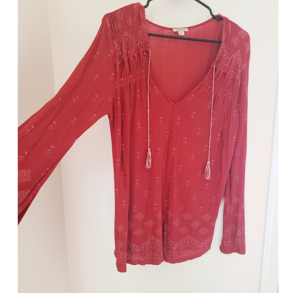 Red Gold Lucky Brand Blouse